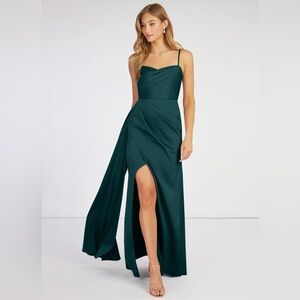 Azazie Bona Bridesmaid Dress - Pine